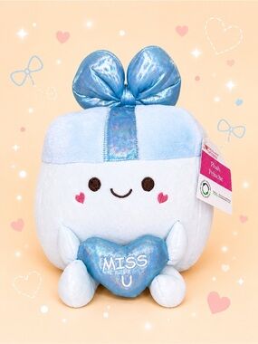 🧸 2/$45 🎁 WAY TO CELEBRATE NWT Friendship Miss U Gift Plush Blue Squishy Present